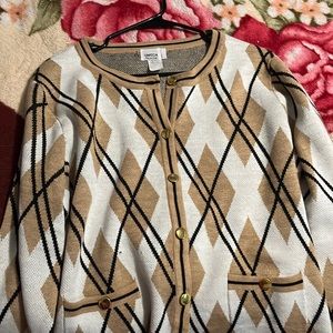 Omega Collection pattern design coat shirt sweater button up